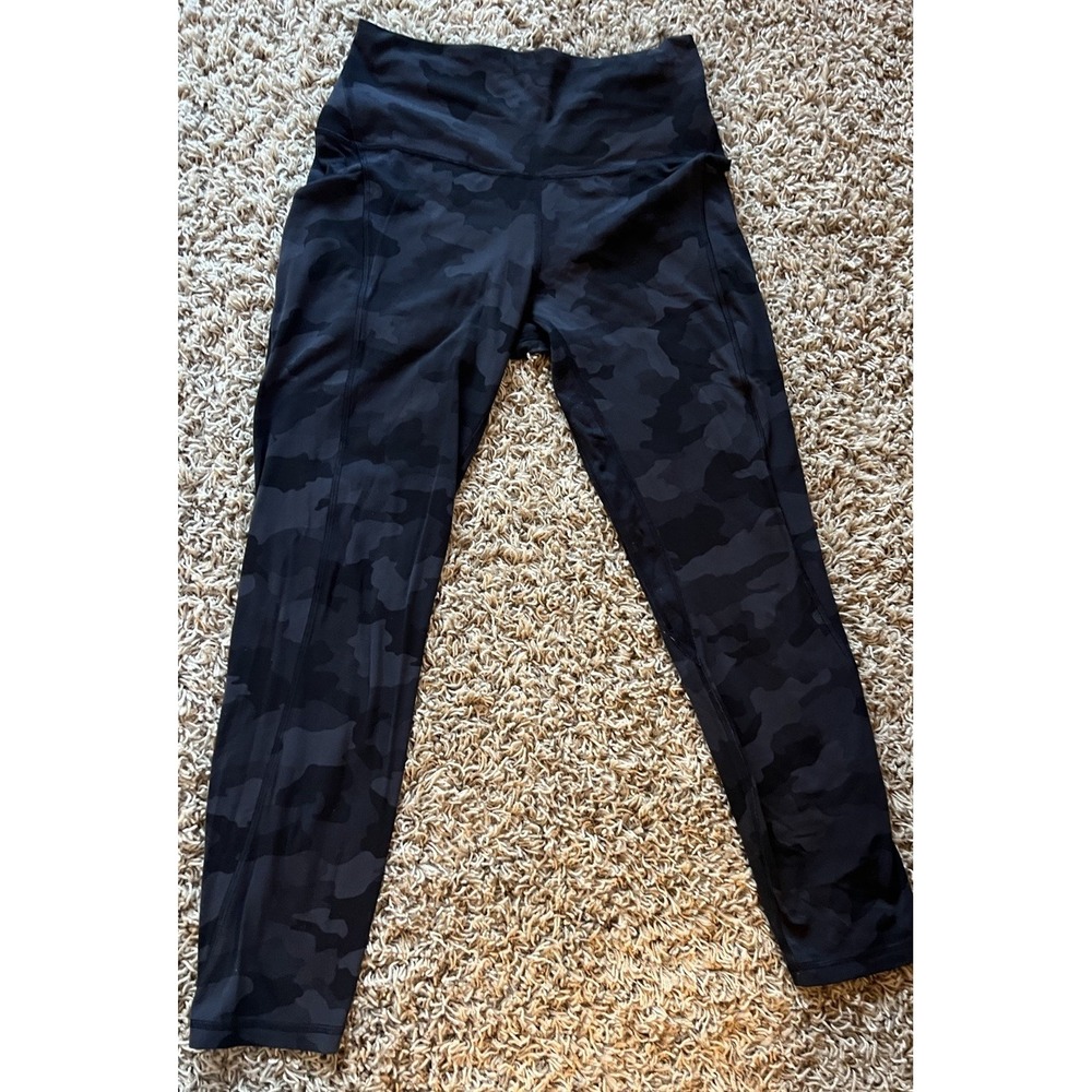 Lululemon Fast Free Tight II 25" Non-Reflective Heritage 365 Camo Deep Coal 8